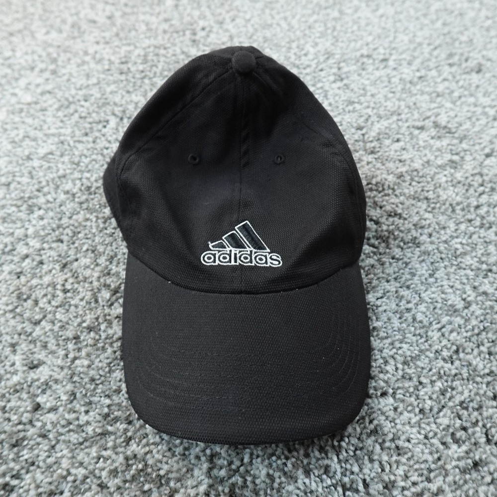 Adidas Hat Cap Mens One Size Black‎ Adjustable Strap Back Athletic Gym Logo Y2K